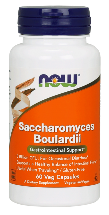 Now Saccharomyces Boulardii Probiotic 5 Billion CFU 60 Vegetable Capsules